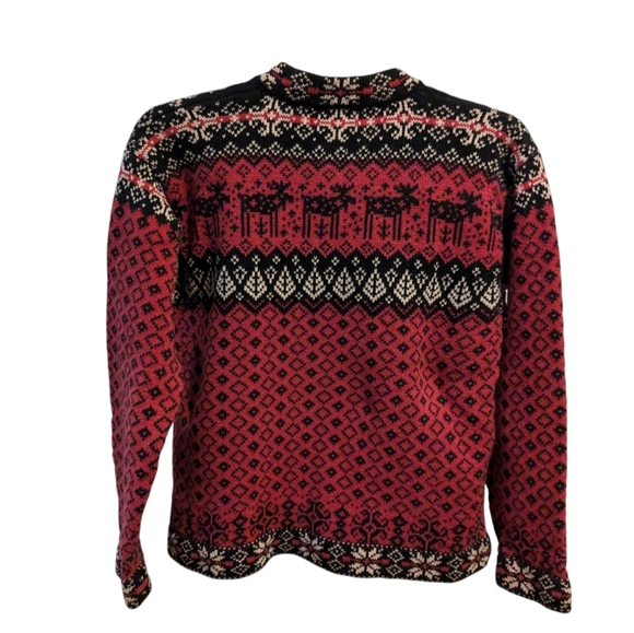 Nomadic Traders Moose Tree Nordic Style Sweater Decorative Clasp warm M - Picture 2 of 13